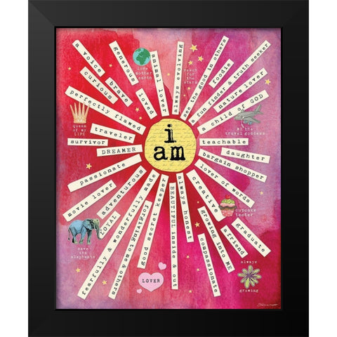 I Am Black Modern Wood Framed Art Print by Marrott, Stephanie