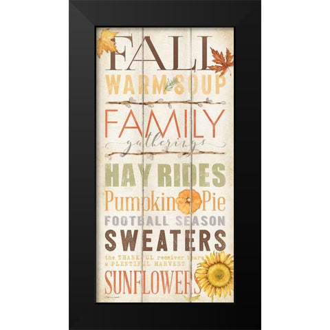 Fall Black Modern Wood Framed Art Print by Marrott, Stephanie