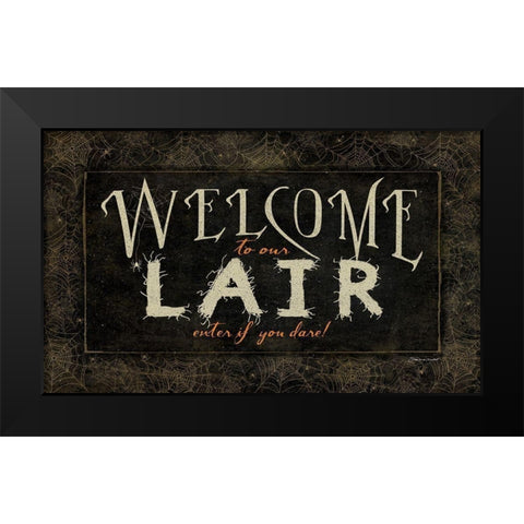 If You Dare Black Modern Wood Framed Art Print by Marrott, Stephanie