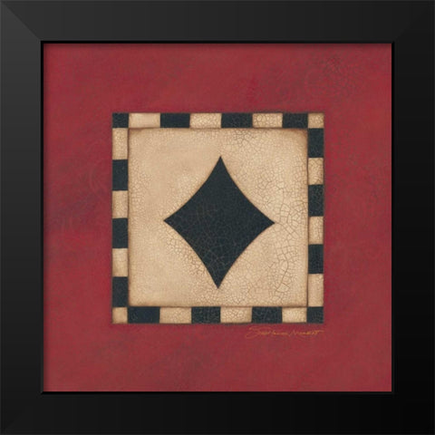 Diamond Black Modern Wood Framed Art Print by Marrott, Stephanie