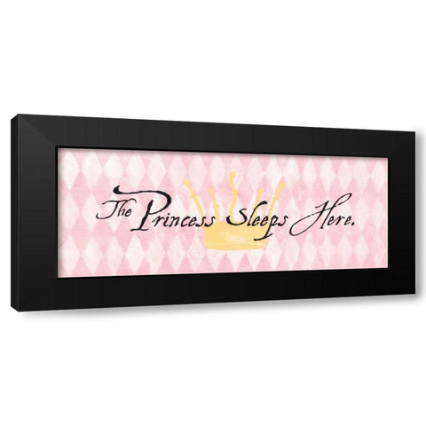 The Princess Sleeps Here Black Modern Wood Framed Art Print with Double Matting by Marrott, Stephanie