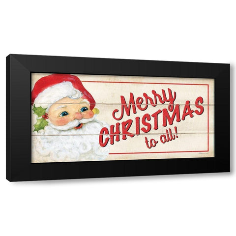 Merry Christmas Chalk Black Modern Wood Framed Art Print with Double Matting by Marrott, Stephanie