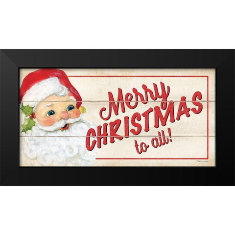 Merry Christmas Chalk Black Modern Wood Framed Art Print by Marrott, Stephanie