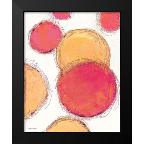 Bright Bubbles II Black Modern Wood Framed Art Print by Marrott, Stephanie