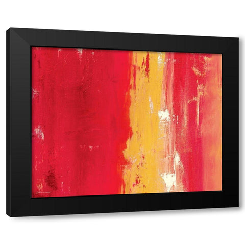 Red and Gold Black Modern Wood Framed Art Print with Double Matting by Marrott, Stephanie