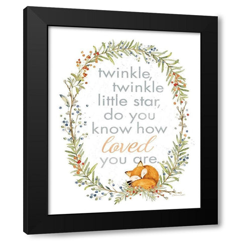 Twinkle Twinkle Black Modern Wood Framed Art Print with Double Matting by Marrott, Stephanie