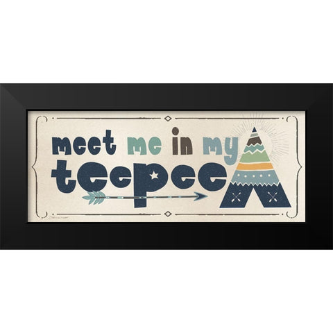 Teepee Black Modern Wood Framed Art Print by Marrott, Stephanie