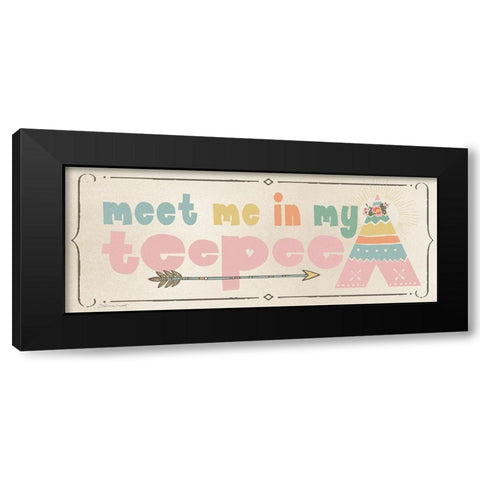 Teepee Black Modern Wood Framed Art Print by Marrott, Stephanie