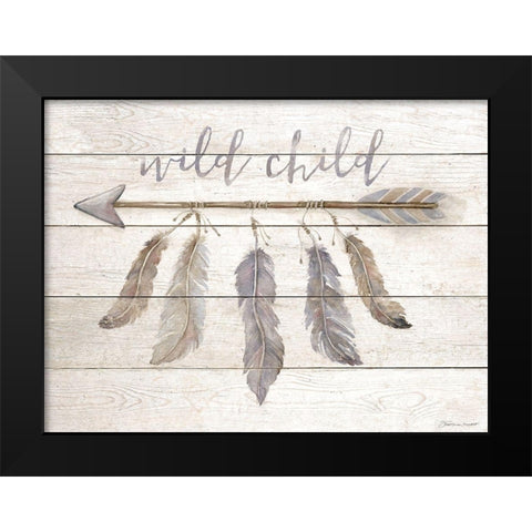 Wild Child Black Modern Wood Framed Art Print by Marrott, Stephanie