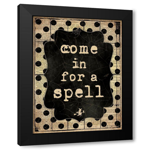 Spell Black Modern Wood Framed Art Print with Double Matting by Marrott, Stephanie