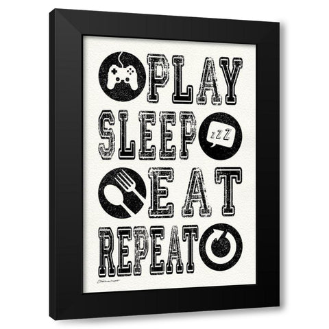 Repeat Black Modern Wood Framed Art Print with Double Matting by Marrott, Stephanie