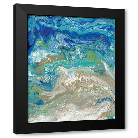 Coastal Waters Black Modern Wood Framed Art Print by Marrott, Stephanie