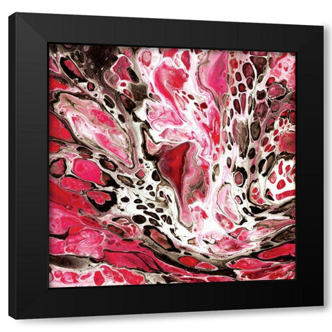 Red Riot Black Modern Wood Framed Art Print by Marrott, Stephanie