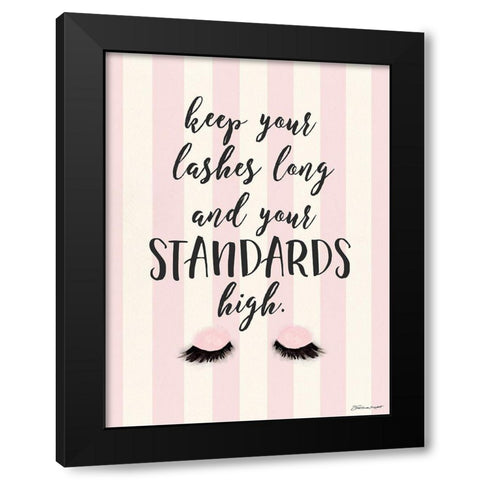 Lashes Long Black Modern Wood Framed Art Print by Marrott, Stephanie