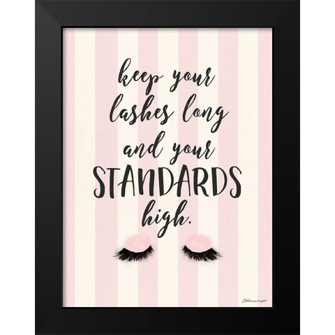 Lashes Long Black Modern Wood Framed Art Print by Marrott, Stephanie