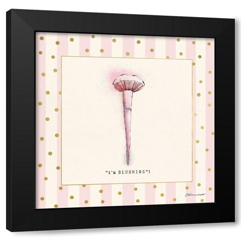 Im Blushing Black Modern Wood Framed Art Print by Marrott, Stephanie