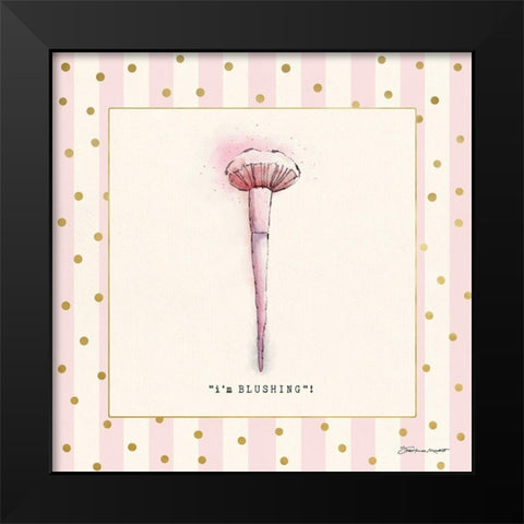 Im Blushing Black Modern Wood Framed Art Print by Marrott, Stephanie