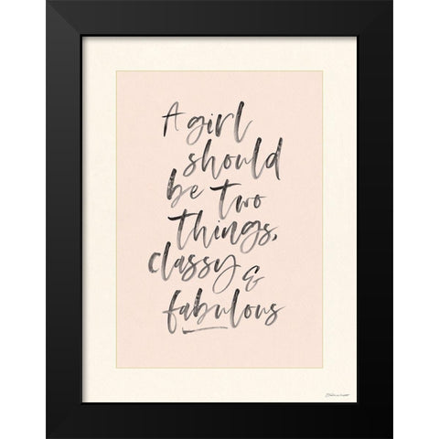 Classy and Fabulous Black Modern Wood Framed Art Print by Marrott, Stephanie