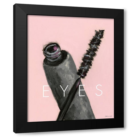 Eyes Black Modern Wood Framed Art Print by Marrott, Stephanie