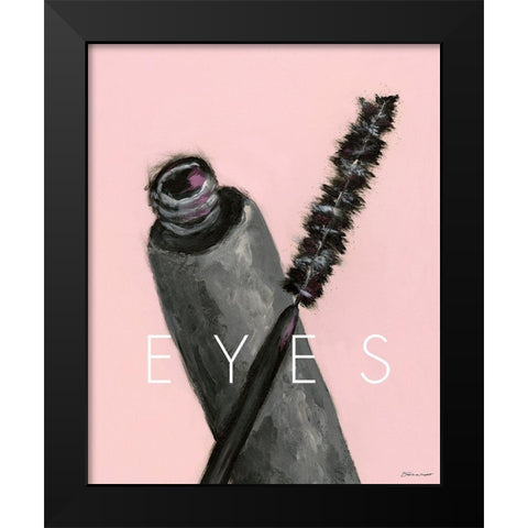 Eyes Black Modern Wood Framed Art Print by Marrott, Stephanie