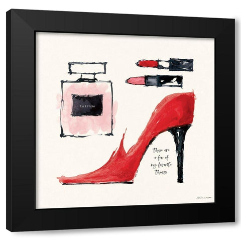 Glamour I Black Modern Wood Framed Art Print with Double Matting by Marrott, Stephanie