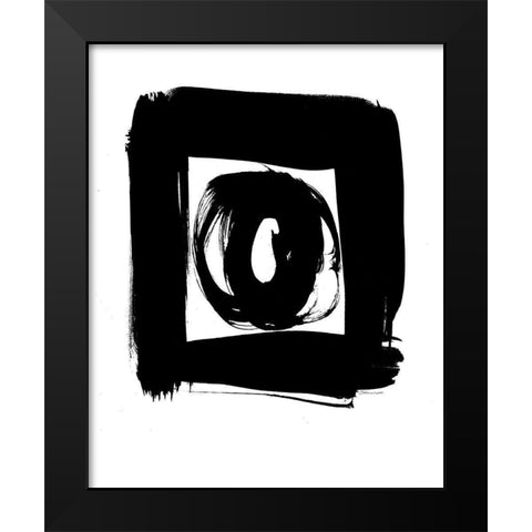 Circle In A Square Black Modern Wood Framed Art Print by Marrott, Stephanie
