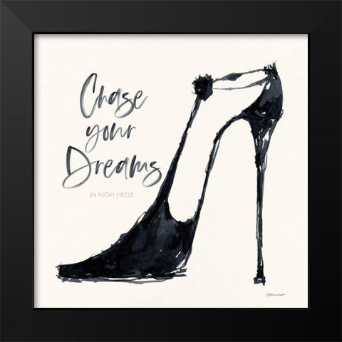 Chase Your Dreams Black Modern Wood Framed Art Print by Marrott, Stephanie