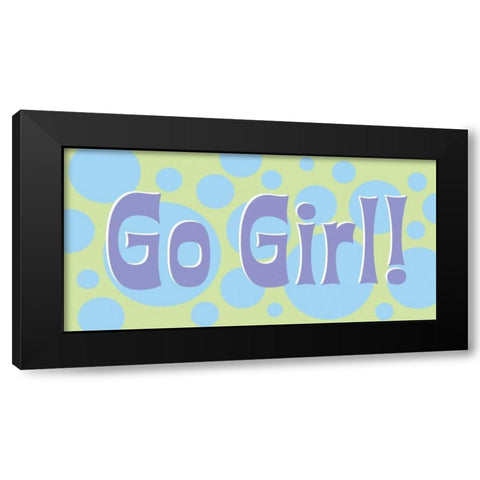 Go Girl Black Modern Wood Framed Art Print by Marrott, Stephanie
