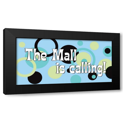 The Mall Is Calling Black Modern Wood Framed Art Print by Marrott, Stephanie