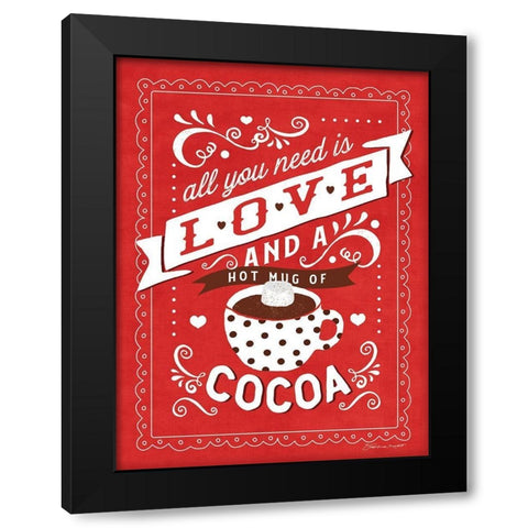 All You Need - Cocoa Black Modern Wood Framed Art Print by Marrott, Stephanie