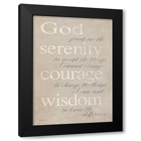 Serenity Prayer Black Modern Wood Framed Art Print by Marrott, Stephanie