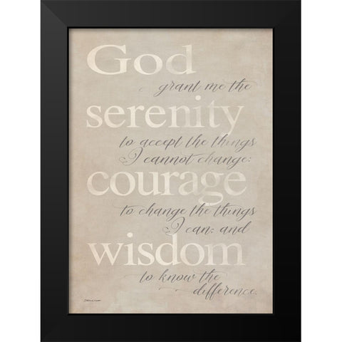 Serenity Prayer Black Modern Wood Framed Art Print by Marrott, Stephanie