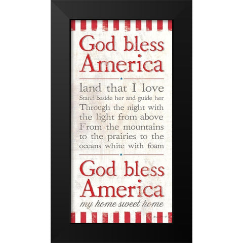 Bless America Black Modern Wood Framed Art Print by Marrott, Stephanie