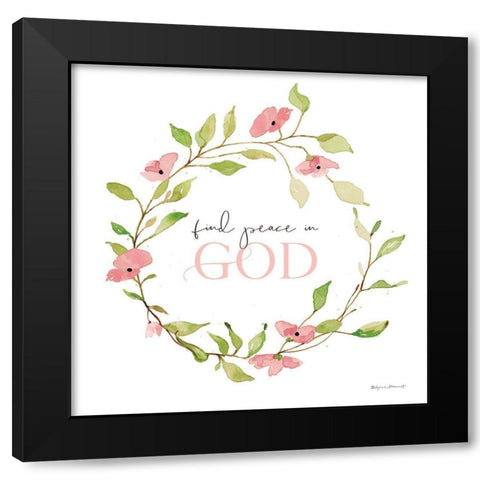 Find Peace Black Modern Wood Framed Art Print by Marrott, Stephanie