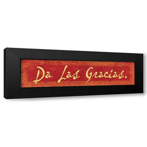 Da las Gracias Black Modern Wood Framed Art Print with Double Matting by Marrott, Stephanie