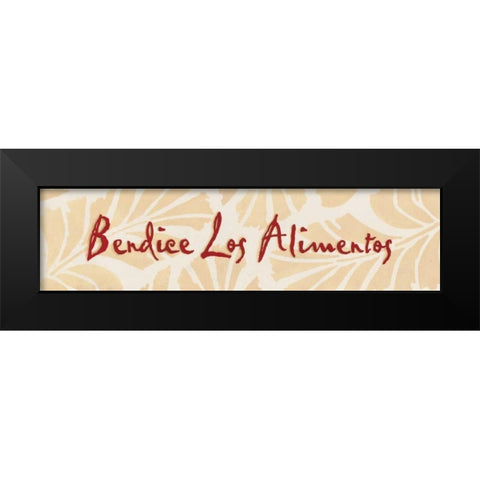 Bendice Los Alimentos Black Modern Wood Framed Art Print by Marrott, Stephanie