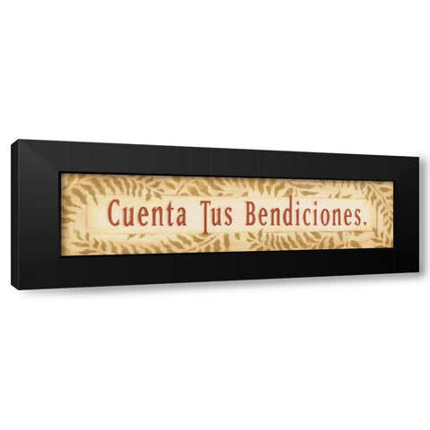 Cuenta Tus Bendiciones Black Modern Wood Framed Art Print by Marrott, Stephanie