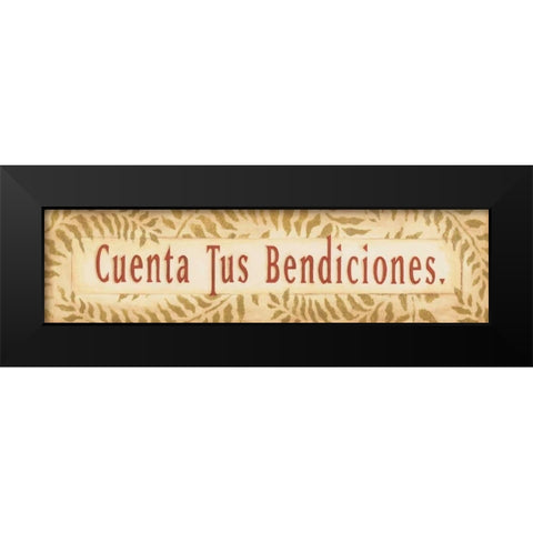 Cuenta Tus Bendiciones Black Modern Wood Framed Art Print by Marrott, Stephanie