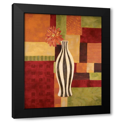 Abstract Floral II Black Modern Wood Framed Art Print with Double Matting by Marrott, Stephanie