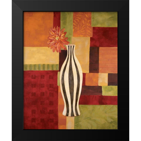 Abstract Floral II Black Modern Wood Framed Art Print by Marrott, Stephanie