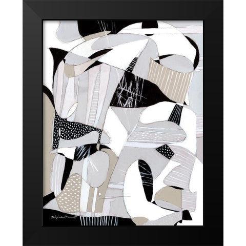 Soft Textures Black Modern Wood Framed Art Print by Marrott, Stephanie