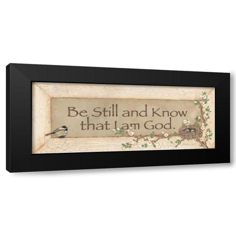 Be Still Black Modern Wood Framed Art Print by Marrott, Stephanie