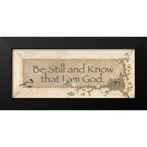Be Still Black Modern Wood Framed Art Print by Marrott, Stephanie