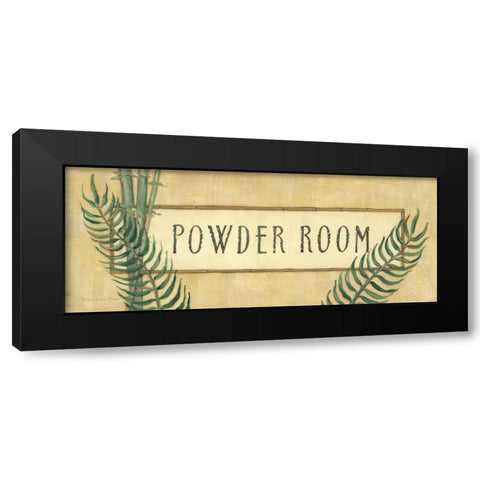 Powder Room Black Modern Wood Framed Art Print by Marrott, Stephanie