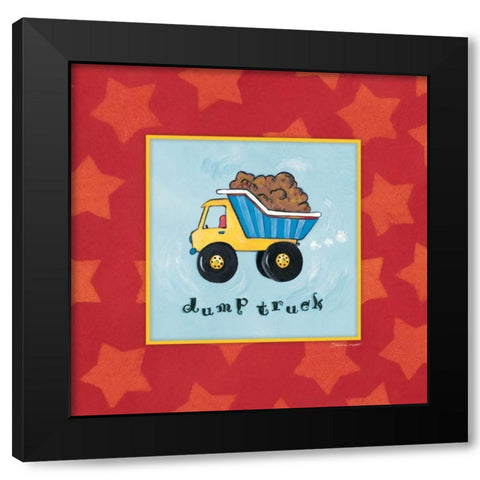 Dump Truck Black Modern Wood Framed Art Print with Double Matting by Marrott, Stephanie