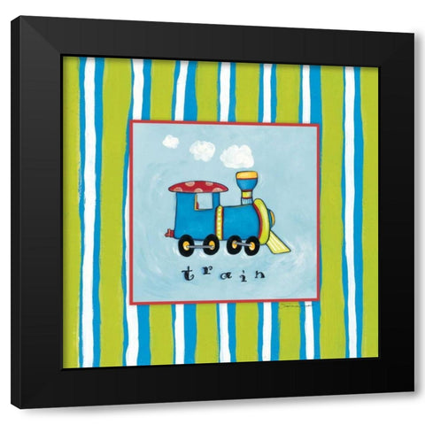 Train Black Modern Wood Framed Art Print with Double Matting by Marrott, Stephanie