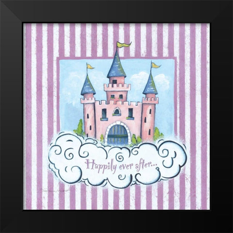 Happily Black Modern Wood Framed Art Print by Marrott, Stephanie