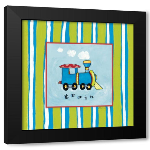 Train Black Modern Wood Framed Art Print by Marrott, Stephanie