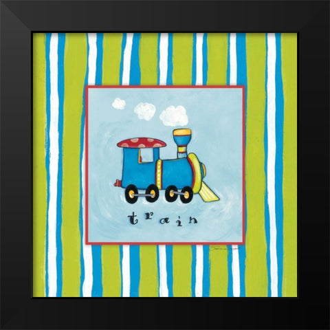 Train Black Modern Wood Framed Art Print by Marrott, Stephanie