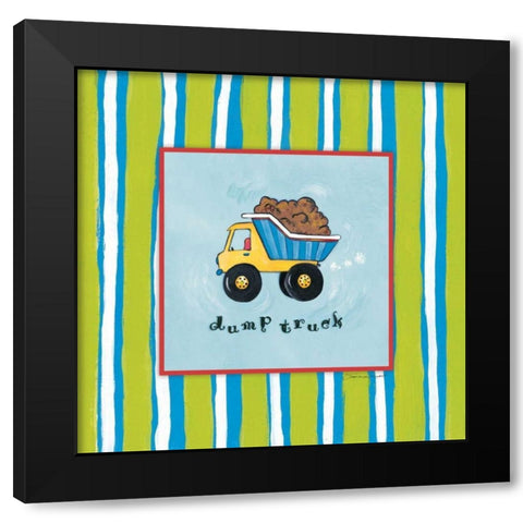 Dump Truck Black Modern Wood Framed Art Print by Marrott, Stephanie